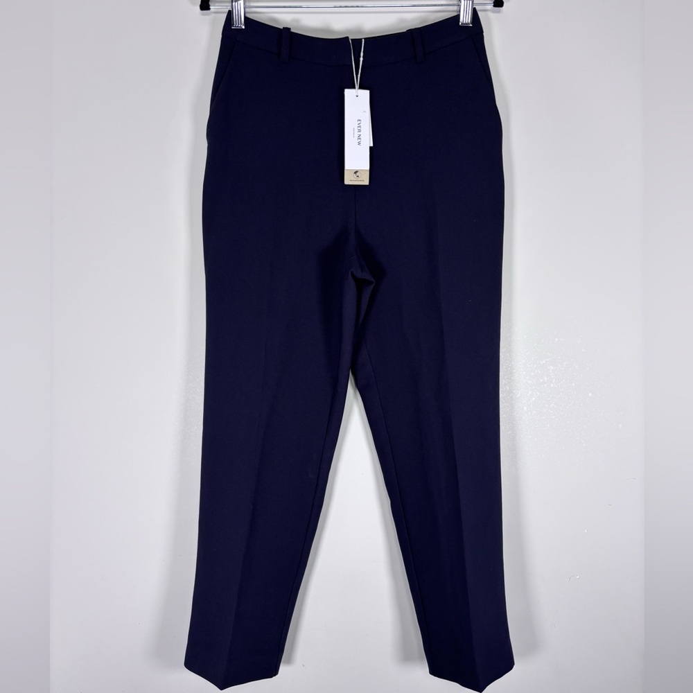 Ever New Gwyneth Tapered Pants True Navy Suit Size‎ 4 NWT